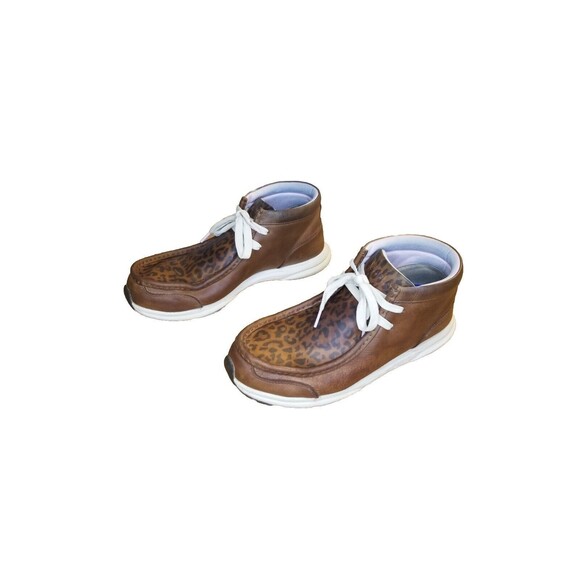 Ariat Spitfire Boots Women's 10 Brown Leather Chukka Chasing Cheetah 10046942 - Picture 1 of 7